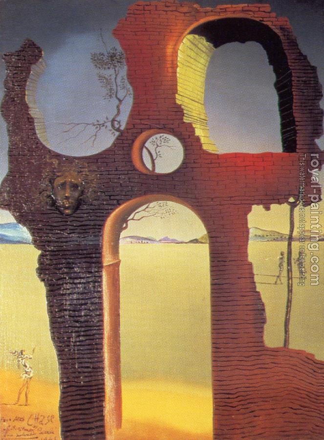 Salvador Dali : Ruin with Head of Medusa and Landscape (Dedicated to Mrs.Chase)
